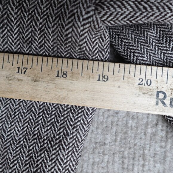 Tory Burch Blazer Brown Small Herringbone Tweed Jacket Toggle Front 22061513 - Picture 9 of 12